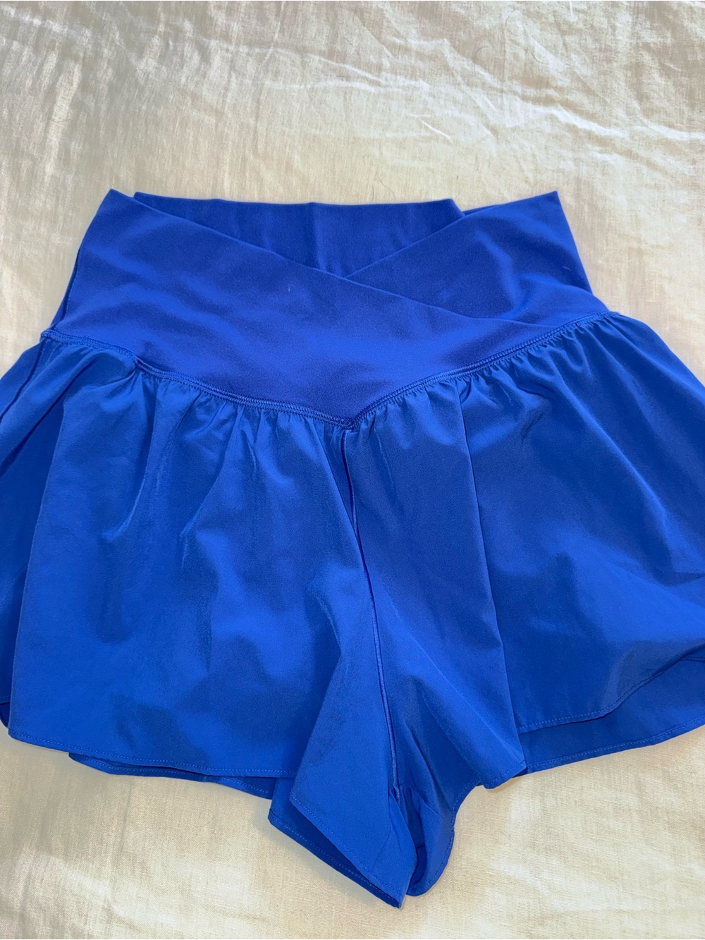 High-Waist Athletic Shorts in Royal Blue